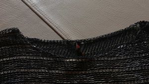 Very Stylish Black Golden With Silver Saini Top