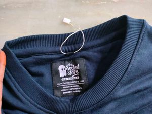 New Navy Blue Crop Top