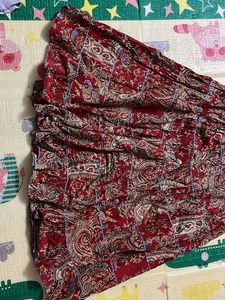 Boho Paisley Print Tiered Maxi Skirt