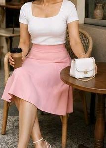Elegant Pastel pink skirt
