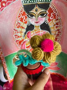 Handmade Woolen Flower Magnet