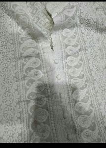 Elegant White Chikankari Kurta