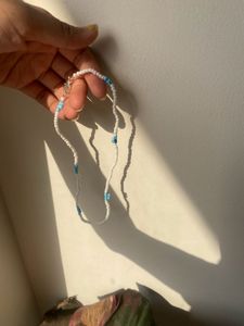 White Small Beads Beautiful Meck Piece