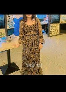 Boho Print Maxi Dress New skirt with top