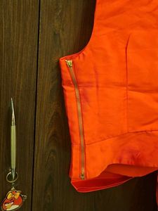 Vibrant Red Bow Detail Top