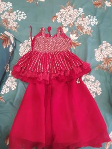 Gorgeous Red Kurta Set for Girls