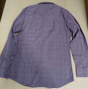 Men's Purple Checkered Long Sleeve Shirt