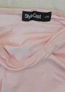 Pink Ruffle Strapless Dress