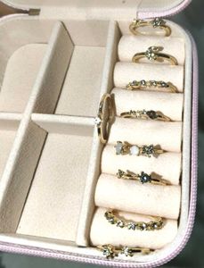 Sparkling Stone Stacking Rings Set❤️
