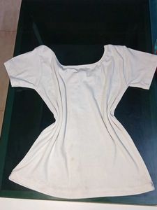 Cream Button Front Tunic Top