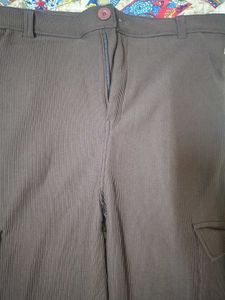 Brown Corduroy Cargo Pants