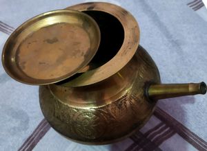 Brass Karwa For Karwa Chauth With Plate