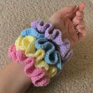 Handmade Pastel Crochet Scrunchie