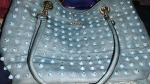 Blue Embellished Shoulder Bag
