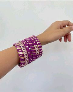 Handmade Thread Work Bangles Set