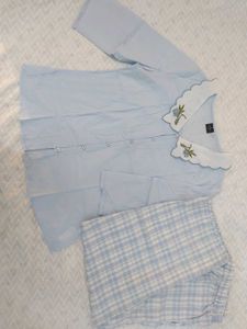 blanc9 Cute Blue Pajama Set