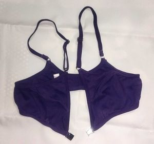 Harness Bralette Set - Purple &amp; Brown