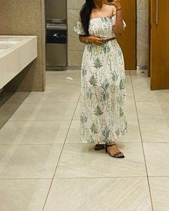 Floral Off-Shoulder Maxi Dress