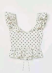 ‼️Price Drop‼️H&amp;m Polka Dot Backless Top