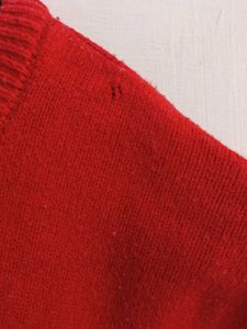 Women's Red Knitted Winter Sweater | Full Sleeves