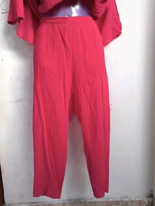 dark pink pure cotton kurta set
