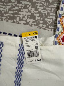 White Embroidered Kurti Top