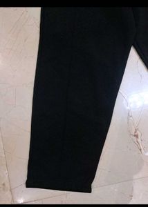 Chic Black High-Waisted Trouser with blue top