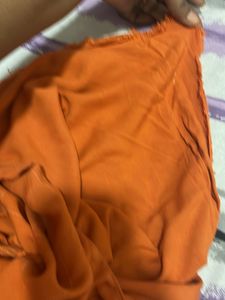 Orange Bell Sleeve Kurta