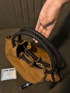 NINE WEST Stylish Suede Hobo Bag with Tassel