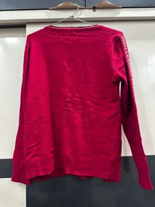 V-Neck Penguin Knit Sweater