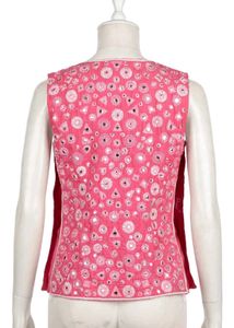 Embellished Pink Sleeveless Jacket