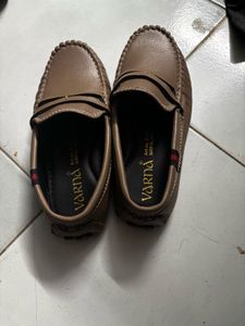 kids Brown Leather Loafers