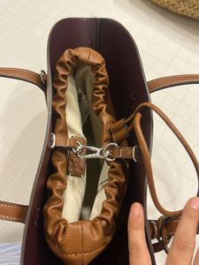 Chic Brown Faux Leather Tote Bag