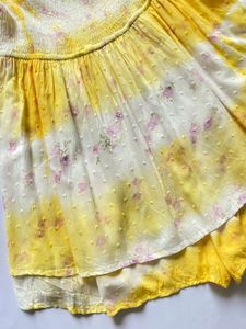 Sunny Yellow Tie-Dye Summer Dress