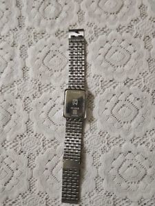 Classic Black Dial Stainless Steel Watch