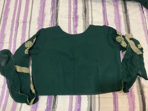 Green Embroidered Skirt Blouse Duptta
