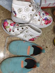 Combo 2 Floral &amp; Blue Sneakers - Pair