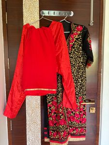 Handwork Embroidered Black suit set