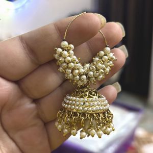 Pearl Jhumka Earrings