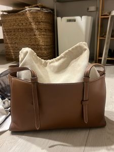 Classic Brown Leather Tote Bag
