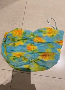 Boho Tie-Dye Ruched Tube Top