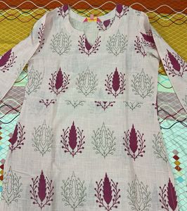Pink Printed Kurta and Pant Set