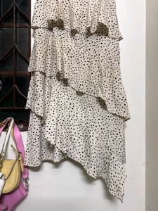 Chic Vintage style Polka Dot Ruffle Dress🤍