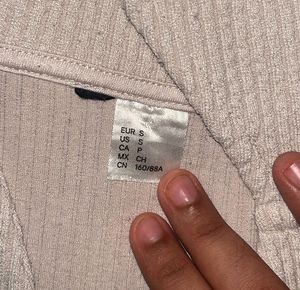 Cream Corduroy Button-Up Top (xs-s)