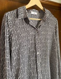 Classic Black &amp; White Printed Shirt