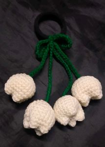Handmade Crochet Flower Hair Tie