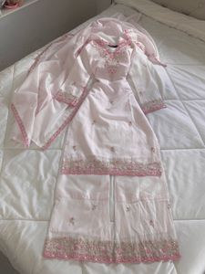 Elegant Pink Embroidered Kurta Set