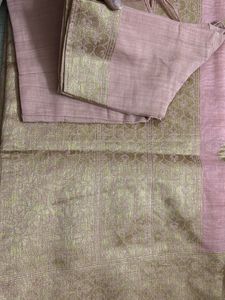 Elegant Pink &amp; Gold Saree