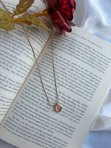 Elegant Pink Stone Necklace