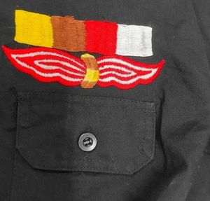 Air Force Black Button-Up Shirt